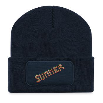 Tomate d’été - Beanie recyclé à patch - bleu marine - Devant