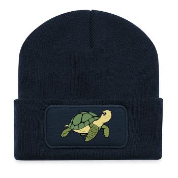 Turtle Turtles - Recycled Patch Beanie - french navy - Front
