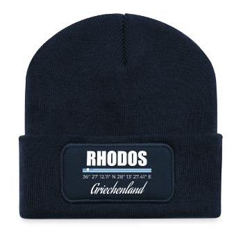 Rhodos - Recycelte Patch Beanie - French Navy - Vorne