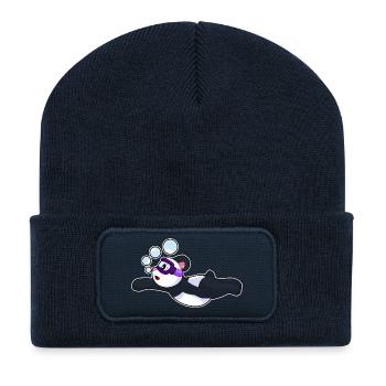 Panda Schwimmen Schwimmbrille Sommer - Recycelte Patch Beanie - French Navy - Vorne