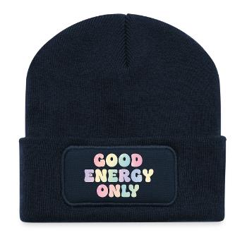 Nur Gute Energie - Recycelte Patch Beanie - French Navy - Vorne