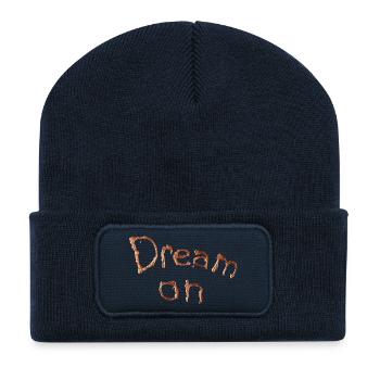 Rêve sur une œuvre en cuivre - Beanie recyclé à patch - bleu marine - Devant