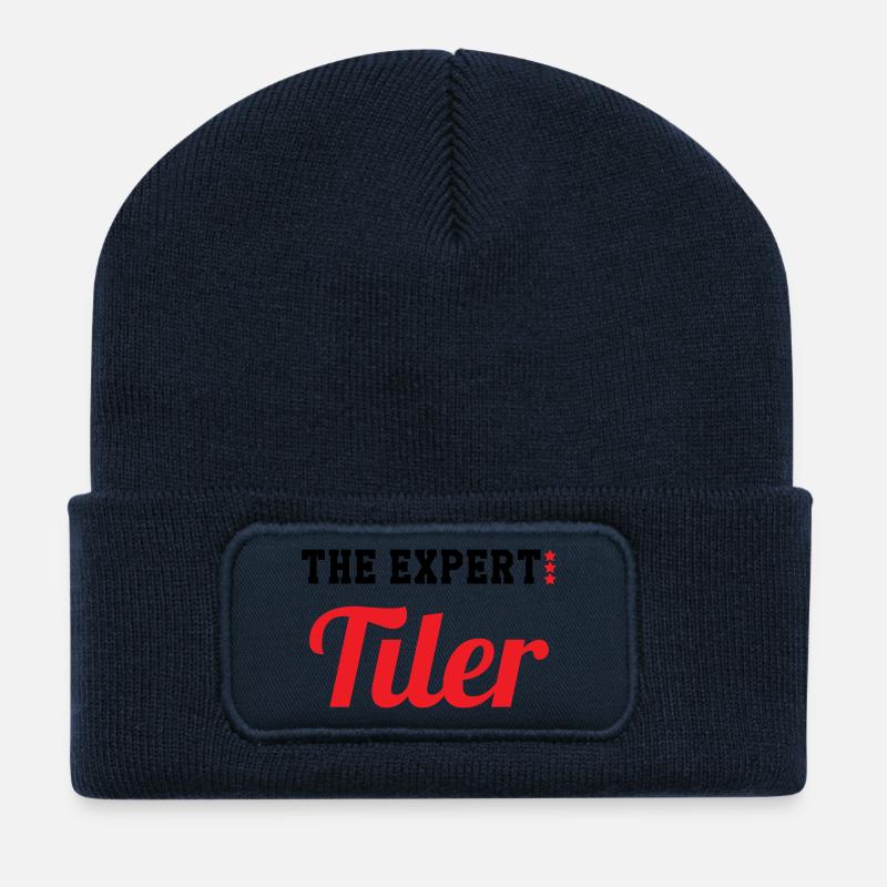 Expert tiler – pro tile laying precision - Recycled Patch Beanie - french navy