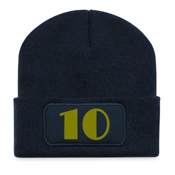 10. 10 YEARS. 10th ANNIVERSARY. 10 YEAR ANNIVERSARY. - Recycled Patch Beanie - french navy - Front