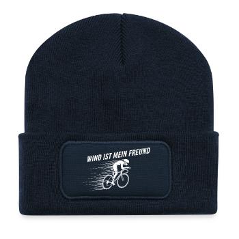 Vélo de route Vélo Vélo Sport Vélo VTT - Beanie recyclé à patch - bleu marine - Devant