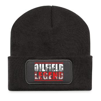 Ölfeld Bohrinsel Ölbohrinsel - Recycelte Patch Beanie - Dunkelgrau - Vorne