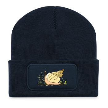 snail - Recycled Patch Beanie - french navy - Front