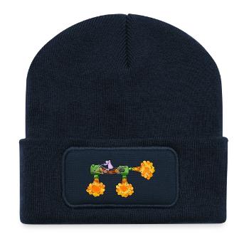 Rocket_Hoverbike_1 - Recycled Patch Beanie - french navy - Front