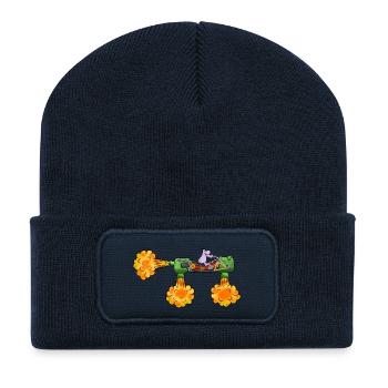 Rocket_Hoverbike_2 - Recycled Patch Beanie - french navy - Front