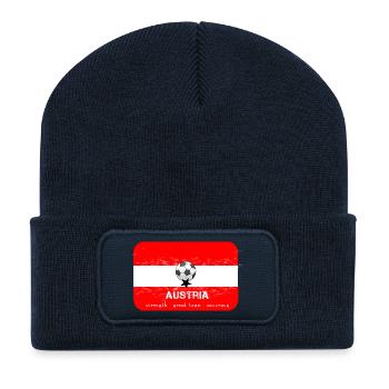 Matchs internationaux de flag football Autriche - Beanie recyclé à patch - bleu marine - Devant