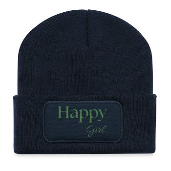 Happy Girl. - Recycled Patch Beanie - french navy - Front