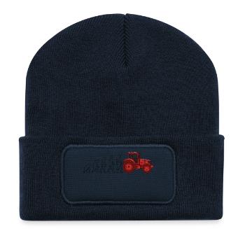 Evolution Farmer Farmer Tracteur - Beanie recyclé à patch - bleu marine - Devant