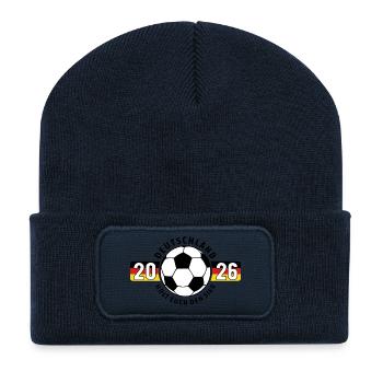 Fußball | Holt euch den Sieg | Deutschland 2026 - Recycelte Patch Beanie - French Navy - Vorne