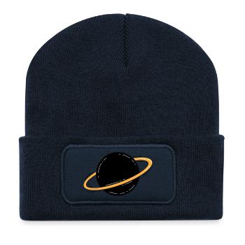 Saturn Planet Space Minimalist - Recycled Patch Beanie - french navy - Front