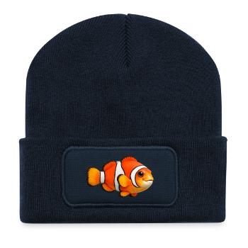 Clownfish Sea Fish Colorful - Recycled Patch Beanie - french navy - Front