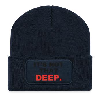 Ce n’est pas cette déclaration ironique et drôle de la génération Z - Beanie recyclé à patch - bleu marine - Devant
