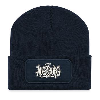 Augsburg Graffiti - Recycelte Patch Beanie - French Navy - Vorne