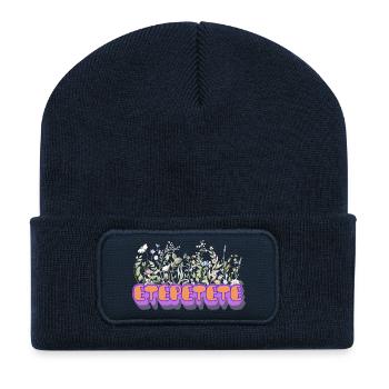 Etepetete Blumen Design - Recycelte Patch Beanie - French Navy - Vorne
