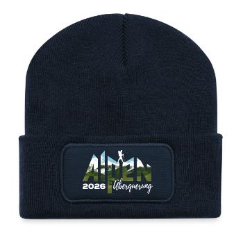 Alpen Überquerung 2026 - Wandern - Recycelte Patch Beanie - French Navy - Vorne