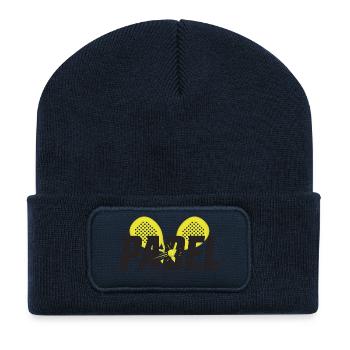 Padel Men Women – Padel Addict – Player Gift - Recycled Patch Beanie - french navy - Front