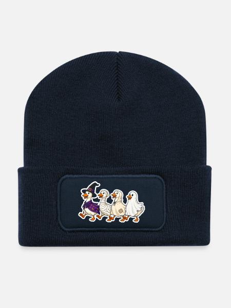 Hexenenten Parade - Recycelte Patch Beanie - French Navy