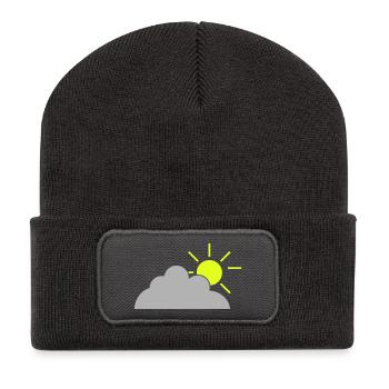 Lightly clouded - Recycelte Patch Beanie - Dunkelgrau - Vorne