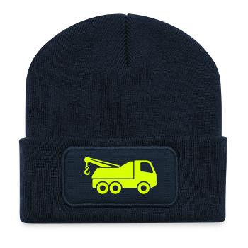 Recovery truck icon symbol shape. Breakdown Towing - Recycled Patch Beanie - french navy - Front