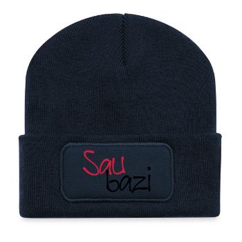 Saubazi - Recycelte Patch Beanie - French Navy - Vorne