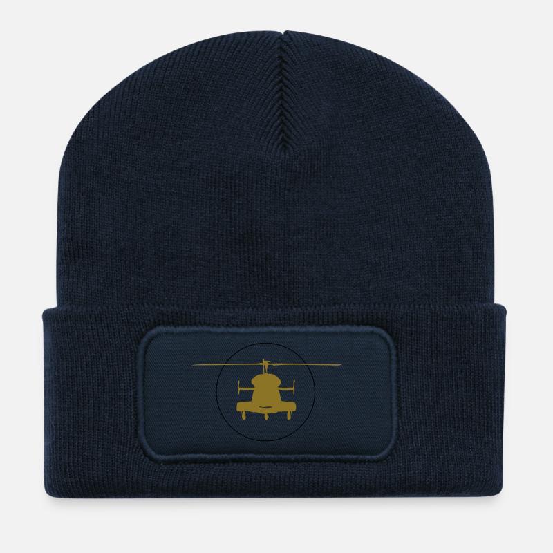 Helikopter Logo - Recycelte Patch Beanie - French Navy