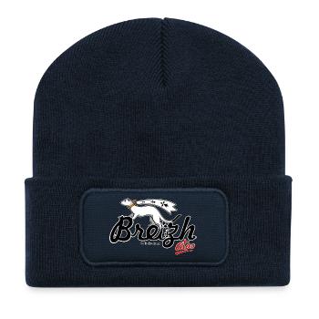 Breizh atao (Bretagne toujours) - Beanie recyclé à patch - bleu marine - Devant