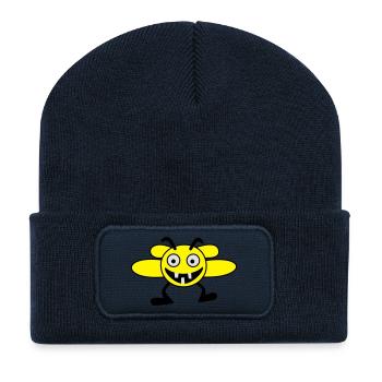 abeilles mâles - Beanie recyclé à patch - bleu marine - Devant