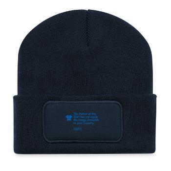 The Author - Recycelte Patch Beanie - French Navy - Vorne