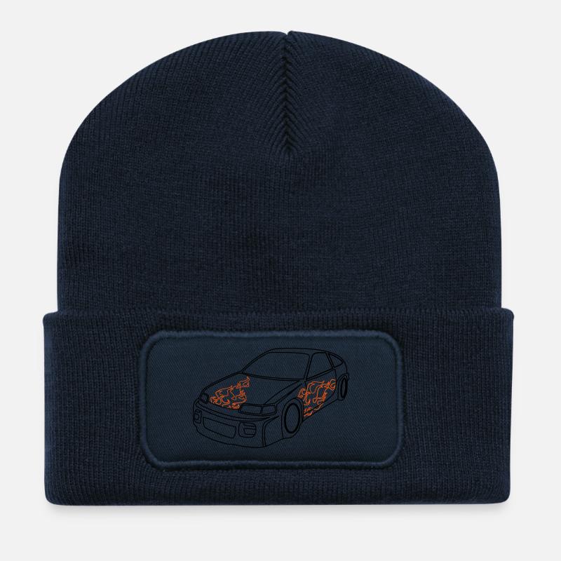 Sportwagen, Rennwagen, Automobile - Recycelte Patch Beanie - French Navy