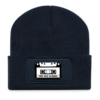 the old school - Recycelte Patch Beanie - French Navy - Vorne