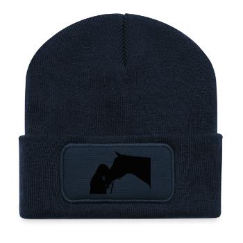 Pferd - Recycelte Patch Beanie - French Navy - Vorne