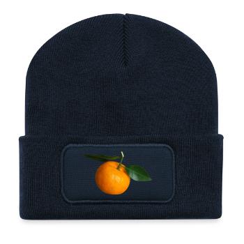 tangerine mandarine clémentine obs veggie mandarin - Beanie recyclé à patch - bleu marine - Devant