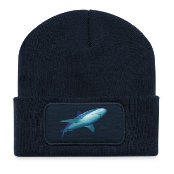 Haie - Recycelte Patch Beanie - French Navy - Vorne
