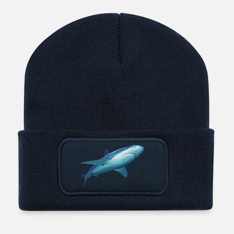 shark - Recycled Patch Beanie - french navy