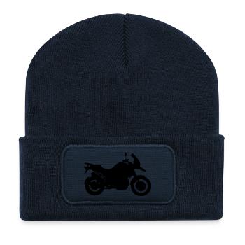 motorcycle racing - Beanie recyclé à patch - bleu marine - Devant