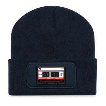 Kassette - Recycelte Patch Beanie - French Navy - Vorne