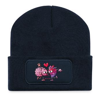 Heart and Brain: A Love Story - Recycled Patch Beanie - french navy - Front