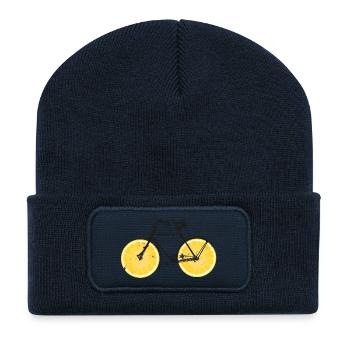 Fahrrad Orangen Zitronen - Recycelte Patch Beanie - French Navy - Vorne