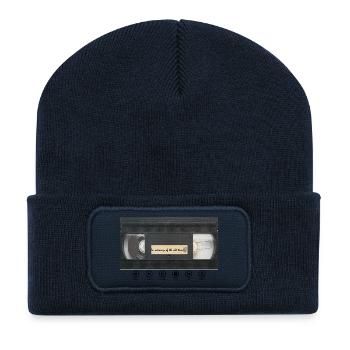 VHS - Beanie recyclé à patch - bleu marine - Devant