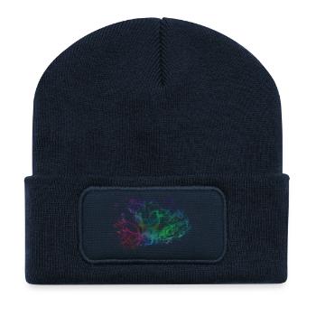 Colorful smoke - Recycled Patch Beanie - french navy - Front