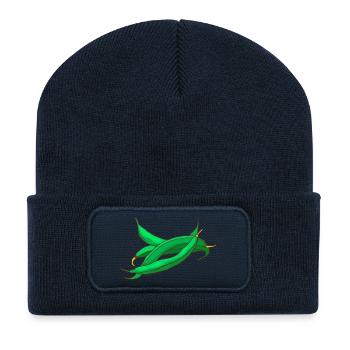 Bohnen Wachsbohnen Brechbohnen - Recycelte Patch Beanie - French Navy - Vorne