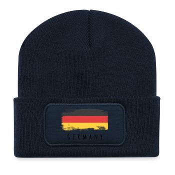 Germany - Recycled Patch Beanie - french navy - Front