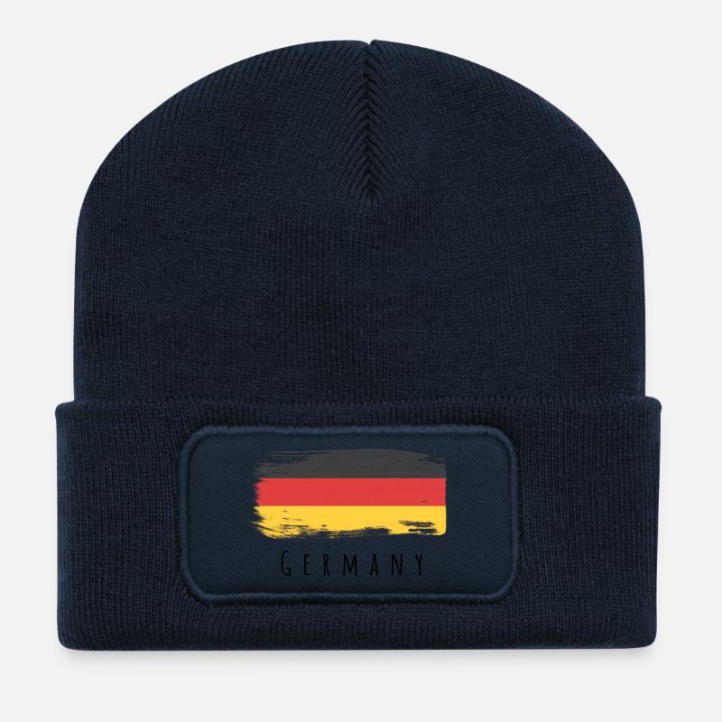 Deutschland - Recycelte Patch Beanie - French Navy