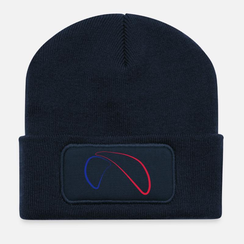 Paragliding Logo 2 - Recycelte Patch Beanie - French Navy