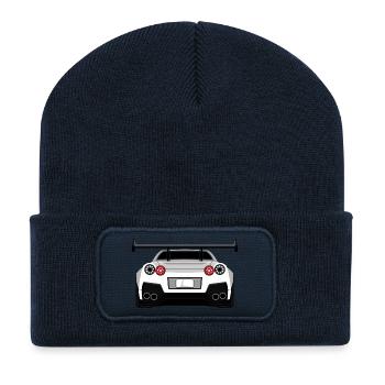 gtr skyline tuning car racing icon widebody - Recycled Patch Beanie - french navy - Front