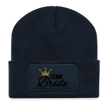 Team Bride - Recycelte Patch Beanie - French Navy - Vorne